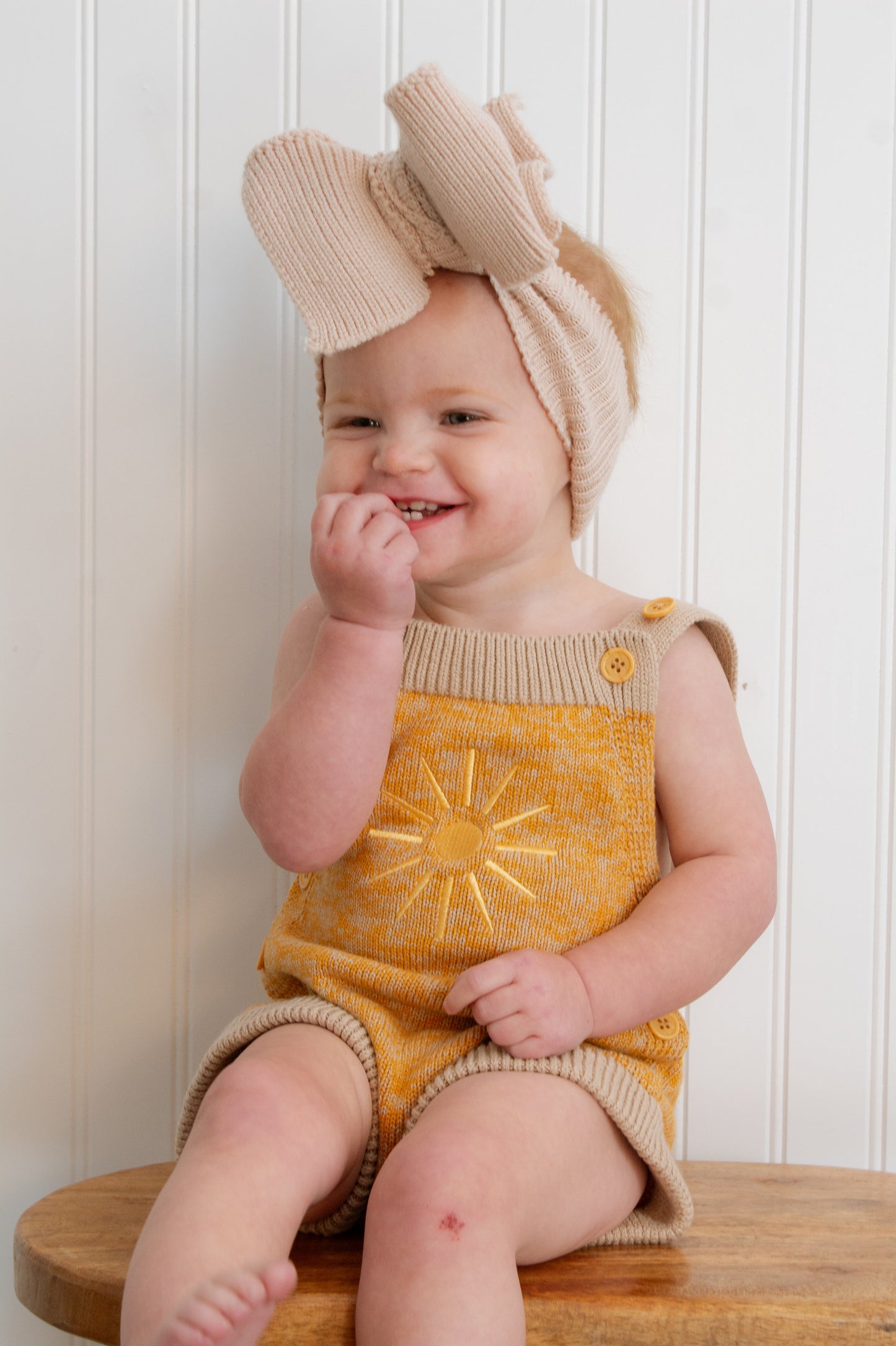 Golden Sunshine Knit Romper