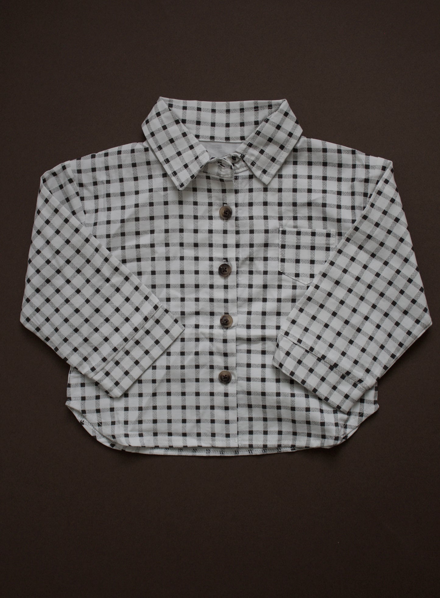 Tiny Trailblazer Plaid Button-Up