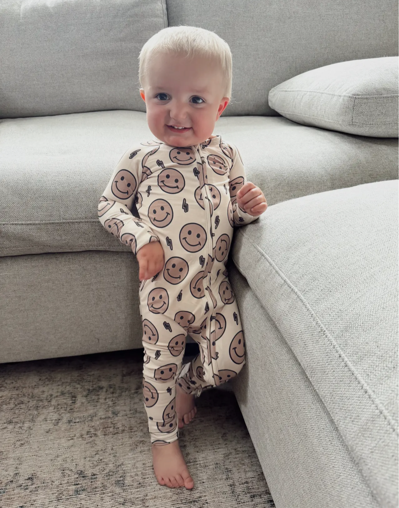 One & Two Piece / Smiley Bolt Bamboo Pjs