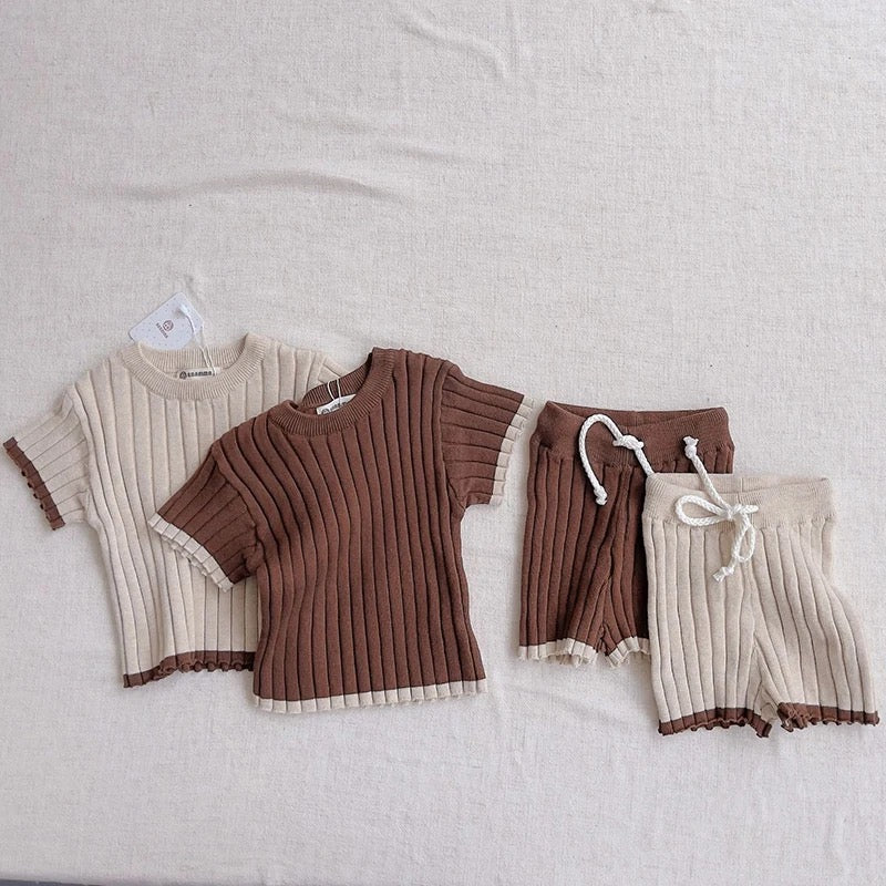 Neutral Knitted Contrast Sets