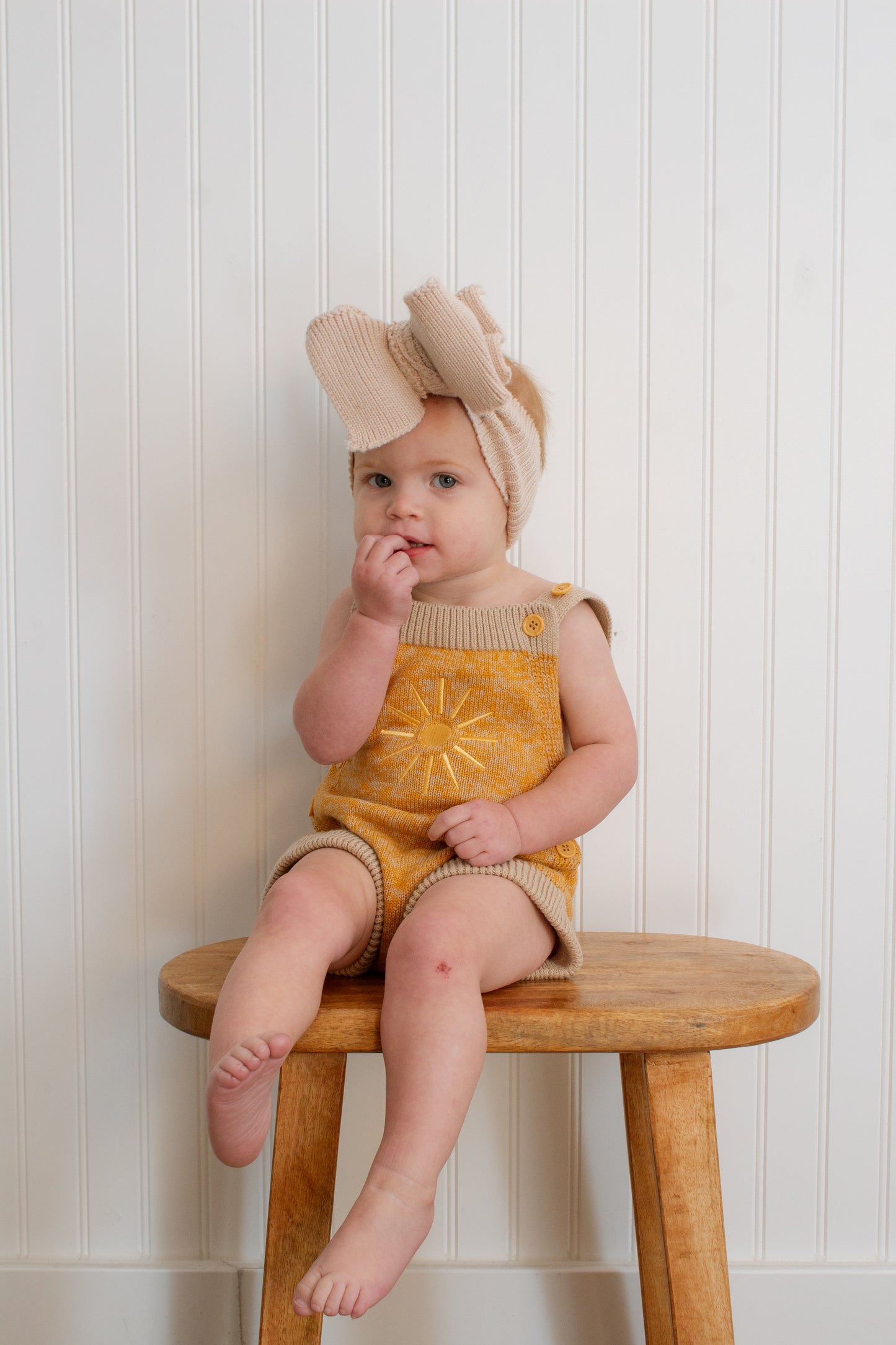 Golden Sunshine Knit Romper