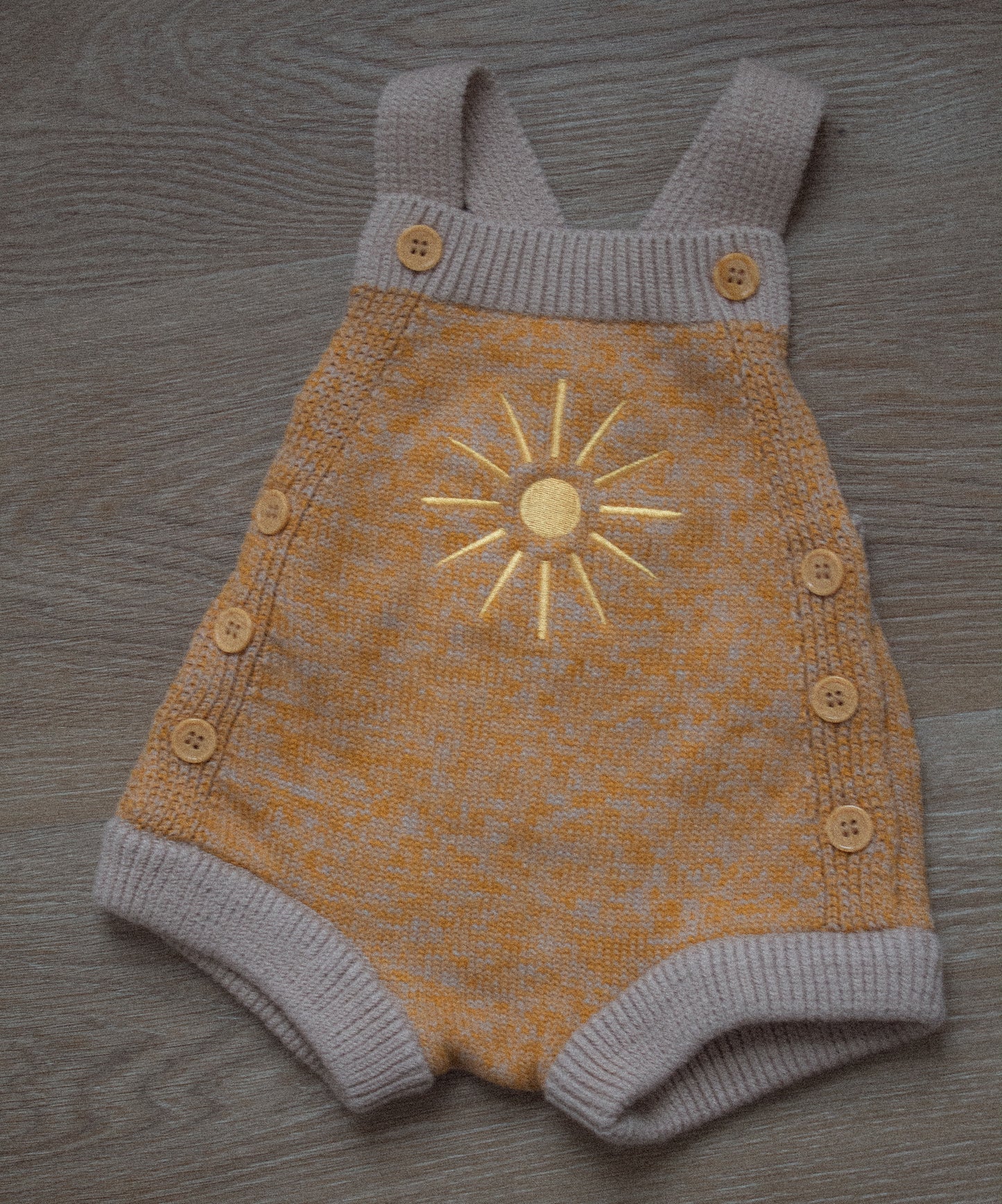 Golden Sunshine Knit Romper