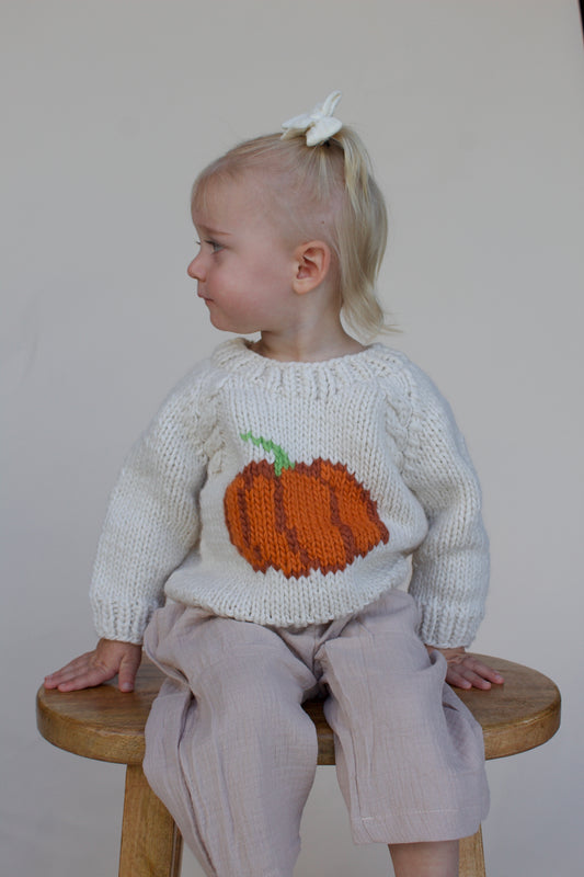 Hand Knitted Little Pumpkin Sweater