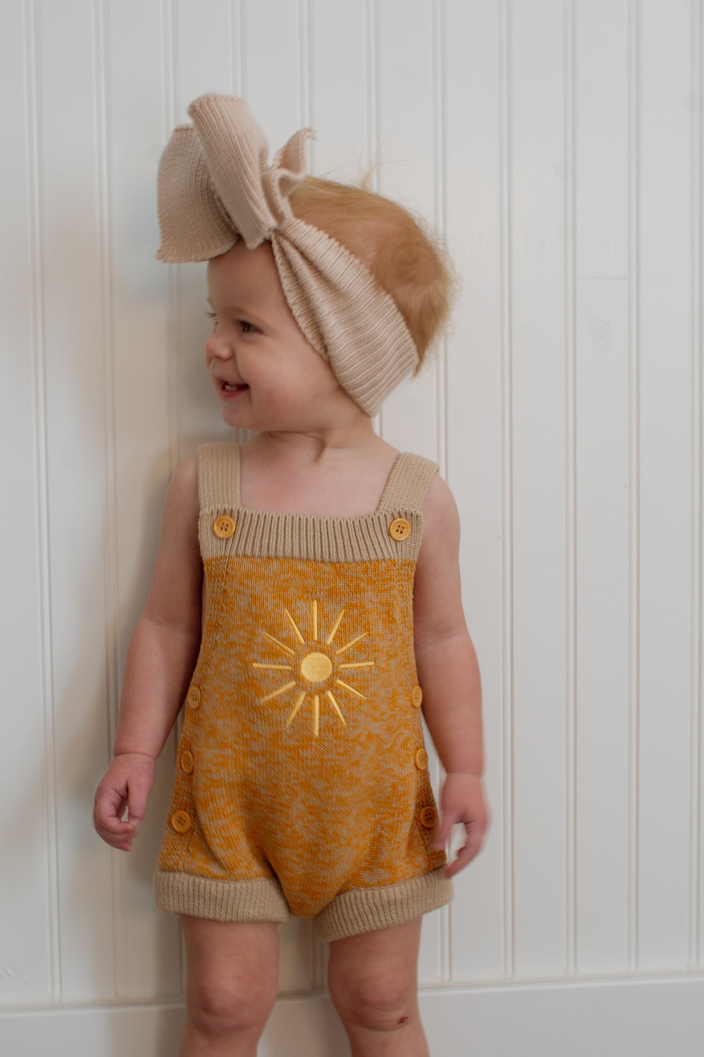 Golden Sunshine Knit Romper