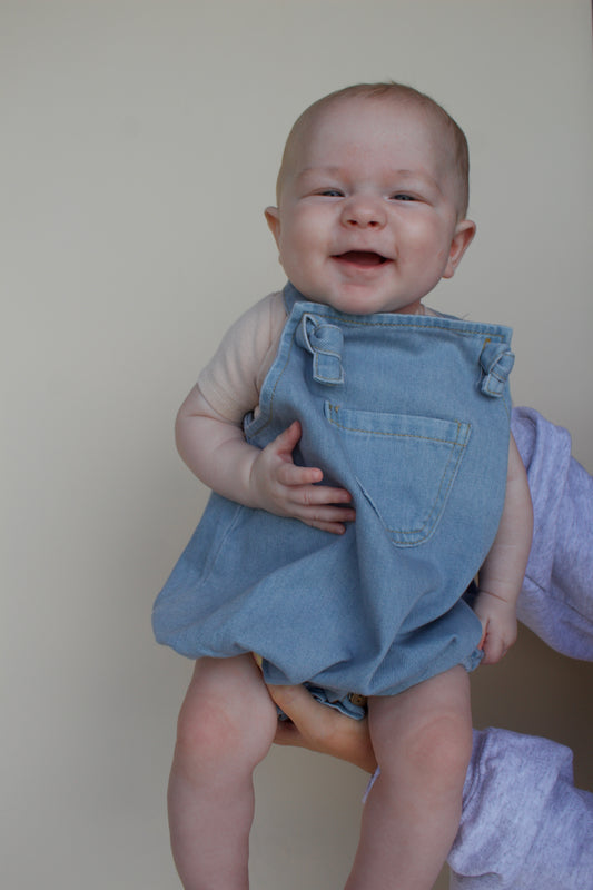 Classic Denim Knotted Romper