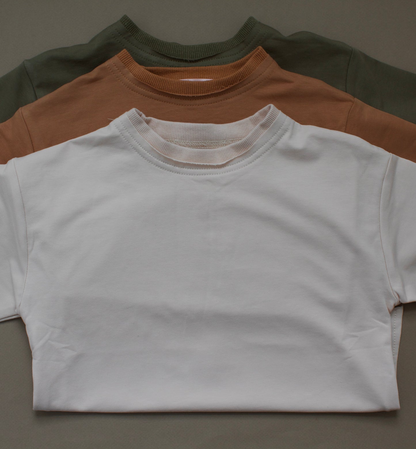 ( Olive, Rust, Cream ) Distressed Muted Vibes Staple Tee