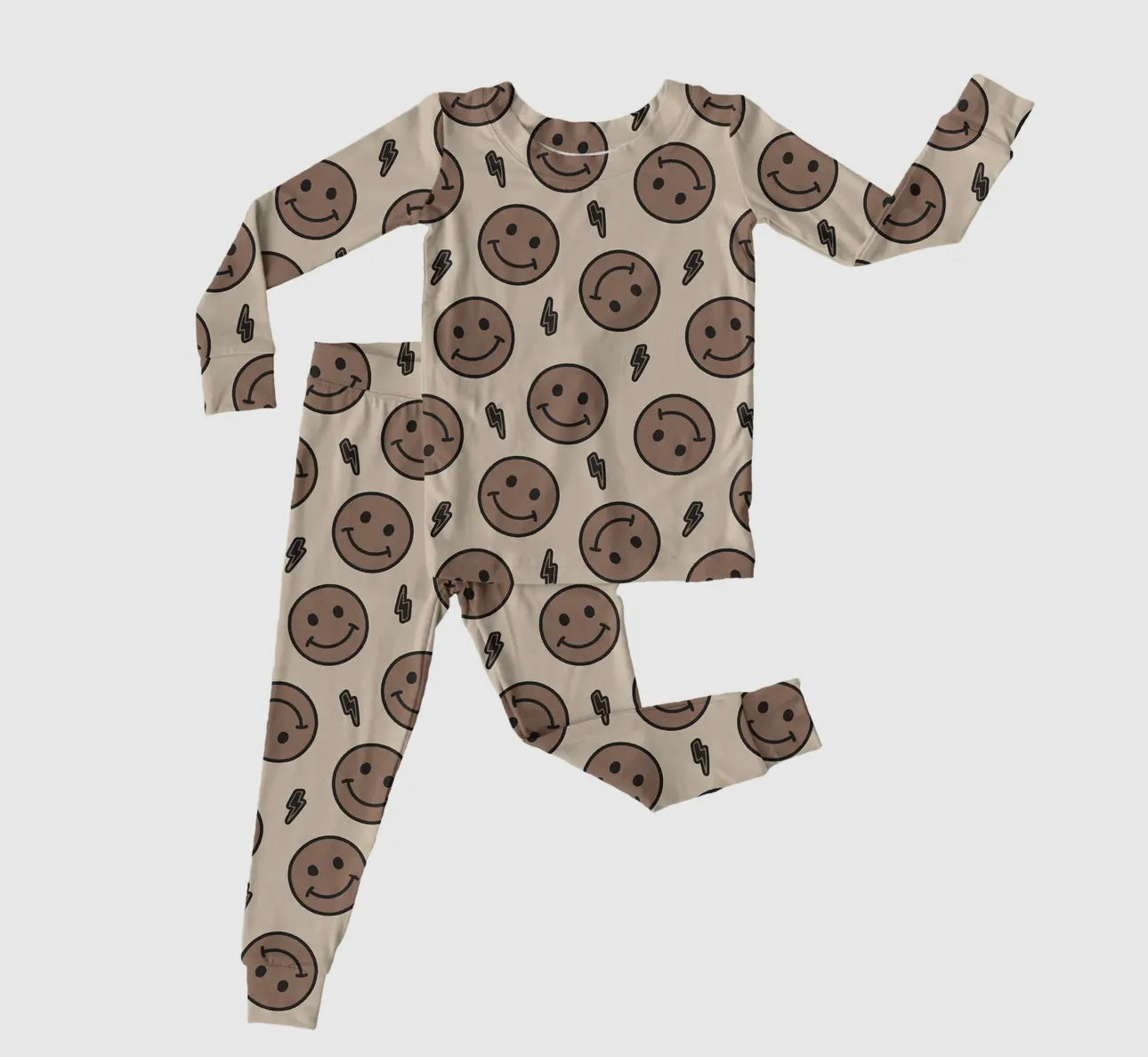 One & Two Piece / Smiley Bolt Bamboo Pjs